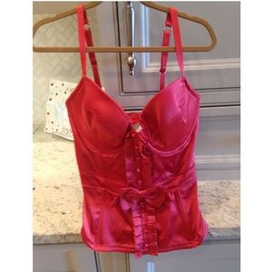 Victoria's Secret 34D Red Coral Bustier Camisole
