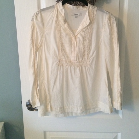 cream peasant top