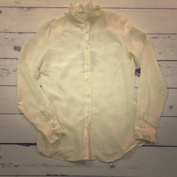 Jigsaw creme colored blouse