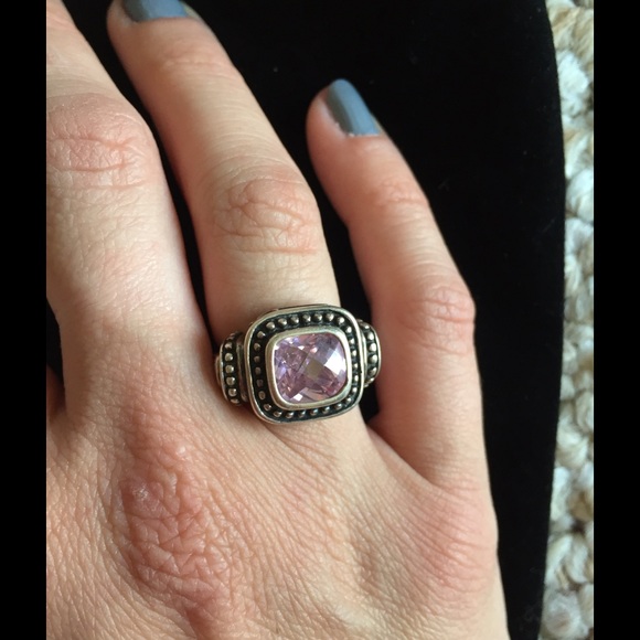 Pink .925 Silver Ring
