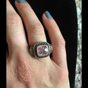 Pink .925 Silver Ring