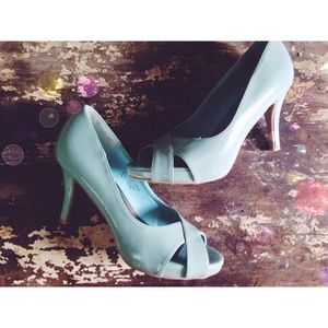 tiffany blue| peep-toe heels