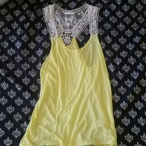 Lace yellow top
