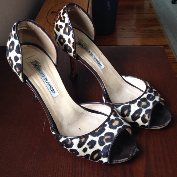 Manolo Blahnik Leopard Pony d'Orsay