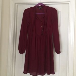 Burgundy Forever 21 Dress