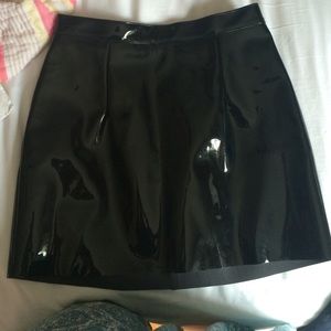 American apparel black "latex" skirt