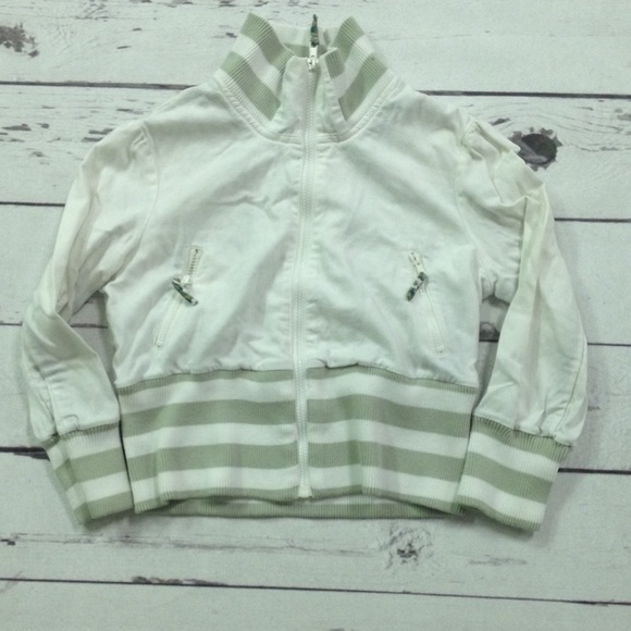 Free People, green and white striped, sport coat
