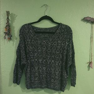 cropped cable knit sweater