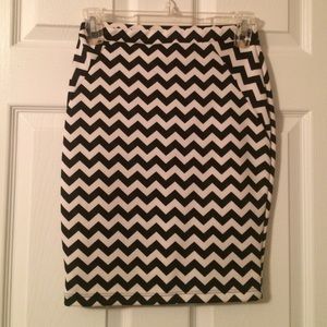 black chevron skirt