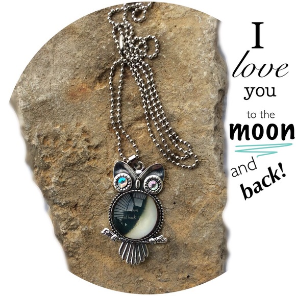 Accessories - I love you to the moon & back ~ Owl Necklace NWOT