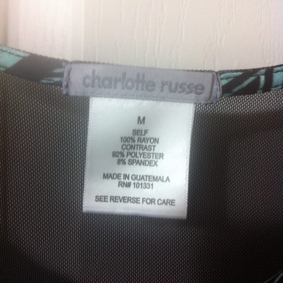 Charlotte Russe blue Aztec print top - Picture 2 of 3