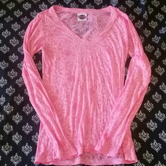 Harley Davidson pink long sleeved