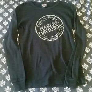 Black thermal Harley Davidson long sleeve shirt