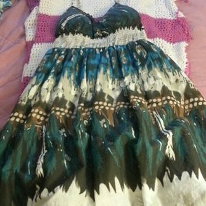 A multicolored dress