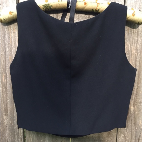 Black Crop Top - Picture 3 of 4