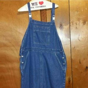 Blue jean overall dress