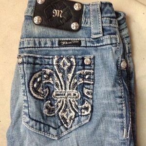 Miss me jeans fluer de lis boot cut pants