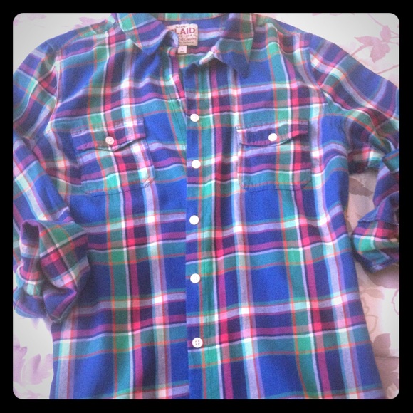 NWOT Plaid button up