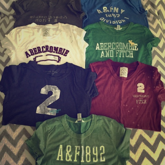 7 A&F women's tees size large only a few times.
