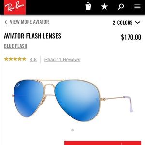 RAYBAN blue aviator sunglasses