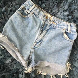 High waisted long shorts