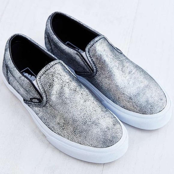 Vans Shoes - Metallic Silver Crackle Vans