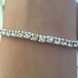 Silver diamond bracelet