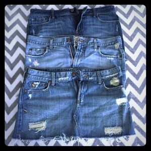 3 A&F Jean skirts all fit like size 8