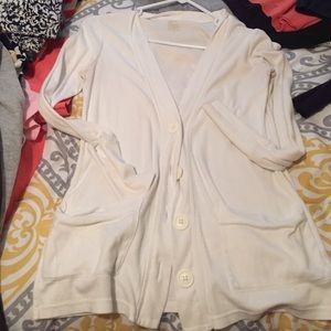 White cardigan