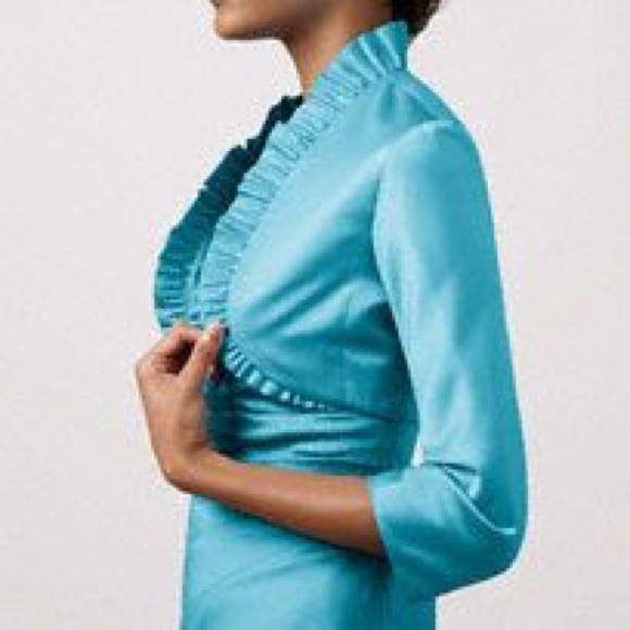 Red Satin Cropped Jacket