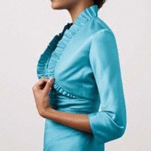 Red Satin Cropped Jacket