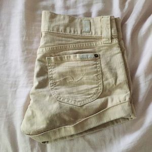 7 For All Mankind Khaki Jean Shorts
