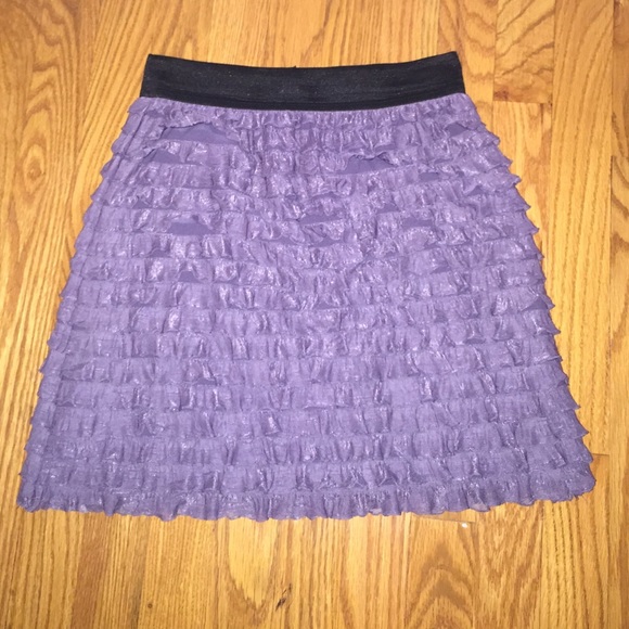 Eggplant ruffle skirt