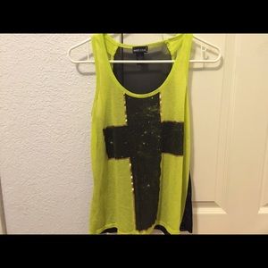 ⚡️Wet seal cross tank with see thru back size s⚡️