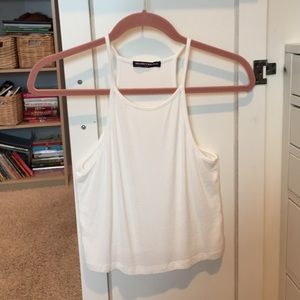 Brandy Melville white ribbed top