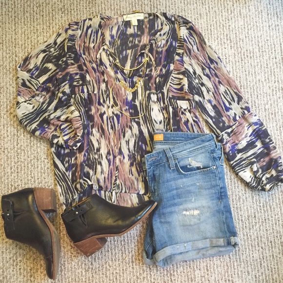 Sheer peasant blouse