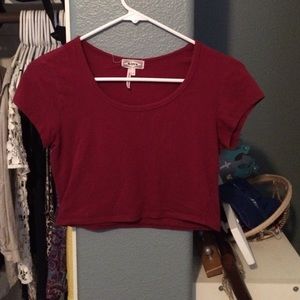 Burgundy crop top