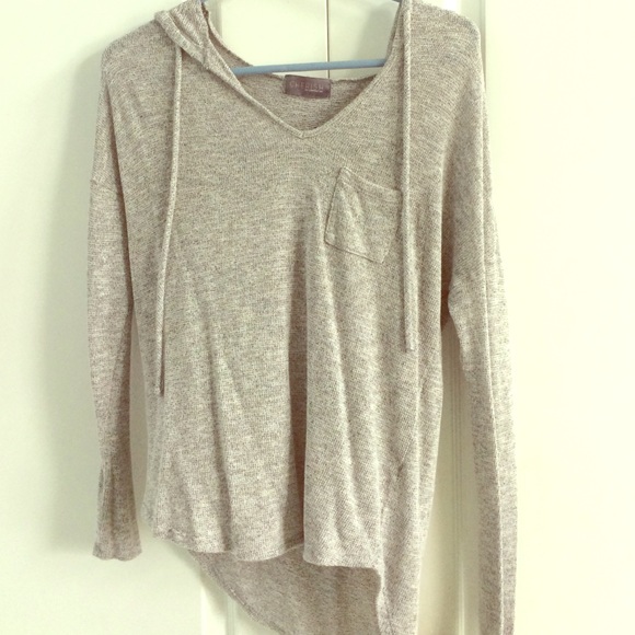 Light Grey Knitted Hoodie