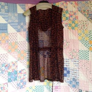 Sheer Leopard Hooded Swim Cover-up