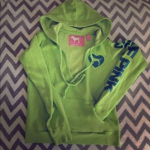VS Pink Vneck hoodie size medium worn a few times