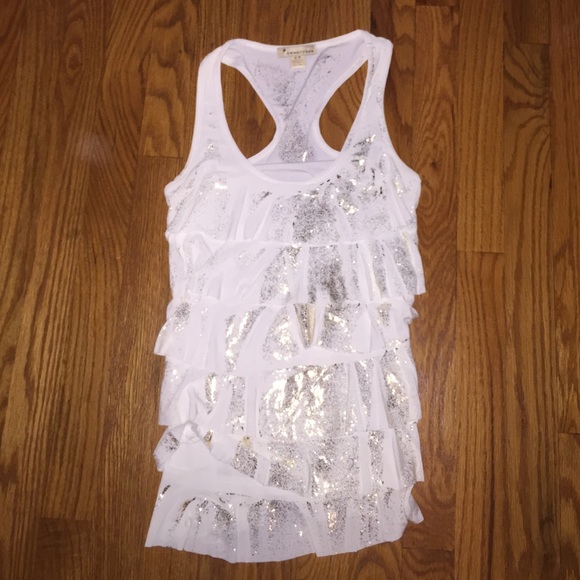 Ruffle glitter tank