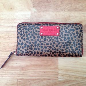 Authentic Kate Spade Red Leopard Print Lacey