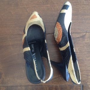 PRADA VINTAGE SEXY HEELS W/ REAL SNAKE SKIN
