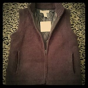Top, vest, brown , small