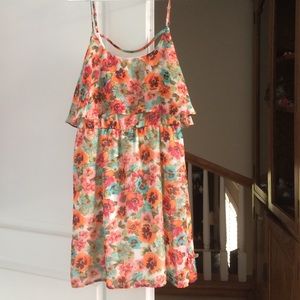 Spaghetti Strapped Floral Dress