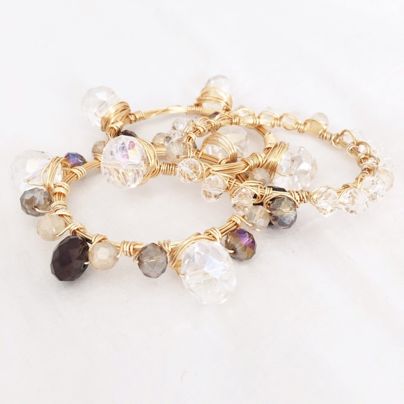 Custom wired Genuine crystal bangles - Picture 3 of 4