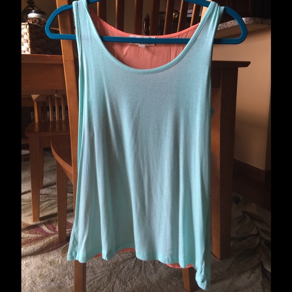 Light Blue and Pink Bow-back Tank - Picture 1 of 3