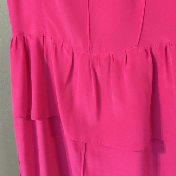 Dresses - Charlie Jade Pink Silk Peplum Dress Dresses - Charlie Jade Pink Silk Peplum Dress