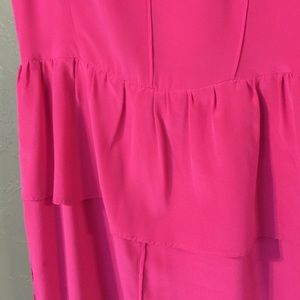 Dresses - Charlie Jade Pink Silk Peplum Dress Dresses - Charlie Jade Pink Silk Peplum Dress