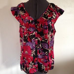 Anne Klein floral top sz16